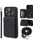 iPhone13 Pro Max Için 6.7 Inç Şok Geçirmez Telefon Kasası Rfıd Engelleme Pu+Tpu Telefon Kabuğu Straps-Black (Yurt Dışından) 1