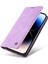 iPhone14 Pro Magnetic Pu Deri Cüzdan Kılıfı Bırak-Kötü Stand Telefon Kapak Morası (Yurt Dışından) 5