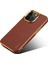 iPhone13 Pro Electroclating Geri Kapak Orijinal Inek Deri Kaplamalı Pc Koruyucu Telefon Vaka-Brown (Yurt Dışından) 3