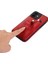 iPhone12 Mini 5,4 Inçlik Kasa Gizli Kart Tutucu Şok Geçirmez Pu Deri Kaplamalı Tpu Telefon Kapak Kırmızısı (Yurt Dışından) 4