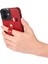 iPhone12 Mini 5,4 Inçlik Kasa Gizli Kart Tutucu Şok Geçirmez Pu Deri Kaplamalı Tpu Telefon Kapak Kırmızısı (Yurt Dışından) 5