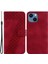 iPhone15 Pro Için Pro-Çizelge Önleyici Cüzdan Telefon Kabuğu Pu Deri Telefon Kılıfı Stand Kapağı Baskılı Desen Kapak-Kırmızı (Yurt Dışından) 1