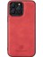 iPhone13 Pro Max Case Şok Geçirmez Kabuk Pu Deri+Pc+Tpu Kapak-Kırmızı (Yurt Dışından) 1