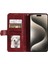 Strap-Wine Red ile Kart Tutucu Telefon Stand Kapağı ile iPhone13 Pro Deri Kılıfı (Yurt Dışından) 2