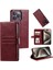 Strap-Wine Red ile Kart Tutucu Telefon Stand Kapağı ile iPhone13 Pro Deri Kılıfı (Yurt Dışından) 5