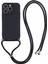 iPhone14 Pro Case Için Long Lanyard-Black ile Ka Yumuşak Tpu Fiber Astar Telefon Kapağı (Yurt Dışından) 1