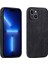 iPhone15 Plus Anti-Cratch Telefon Kabuğu Baskılı Desen Pu Deri+Tpu Telefon Geri Kapak Black (Yurt Dışından) 1