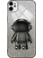 iPhone12 Mini Case Anti Drop Astronot Kickstand Cep Telefonu Kabuğu Pc+Tpu Cover-Black (Yurt Dışından) 1