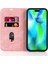iPhone14 Pro Max Case Pu Pu Deri Rfıd Engelleme Manyetik Otomatik Absorbed Kapak Pembe (Yurt Dışından) 2