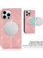 iPhone14 Pro Max Case Pu Pu Deri Rfıd Engelleme Manyetik Otomatik Absorbed Kapak Pembe (Yurt Dışından) 4
