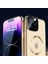 iPhone14 Pro Max Için Clear Telefon Kılıfı Temperlenmiş Cam Tam Koruma Manyetik Adsorpsiyon Kapak-Dark Mavi (Yurt Dışından) 5