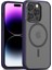 iPhone14 Pro Max Shockproof Case Mat Pc+Tpu Telefon Kapağı Magsafe-Dark Mor ile Uyumlu (Yurt Dışından) 1