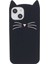 iPhone13 Akıllı Telefon Kılıfı 3D Bıyık Kedi Şok Geçirmez Silikon Cep Telefonu Kapak Black (Yurt Dışından) 1