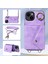 iPhone14/13 Için Ring Kickstand Cep Telefonu Kapağı Litchi Doku Deri+Tpu Kart Torbası Omuz Kayış Işığı Mor ile Telefon Kılıfı (Yurt Dışından) 5