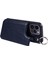 iPhone14 Pro Case Bırak Damalı Pu Deri+Tpu Telefon Kapağı Kickstand Shell-Navy Blue (Yurt Dışından) 4