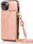 iPhone14 Plus Içinplus Kılıf Kart Tutucu Kickstand Pu+Tpu Cep Telefonu Kapağı Omuz Kayışı Golü Altın (Yurt Dışından) 1