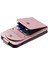 iPhone14 Vaka Stand Kartı Tutucu Deri Telefon Kapağı Straps-Rose Altın (Yurt Dışından) 4