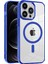 Pc+Tpu Kılıf Magsafe-Mavi ile Uyumlu iPhone12 Pro Max Şeffaf Manyetik Telefon Kapağı (Yurt Dışından) 1