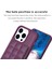 iPhone15 Pro Max Pu Deri Kaplamalı Tpu Telefon Kapağı Kickstand Case ile Kart Yuvaları Dark Mor (Yurt Dışından) 3