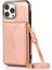 iPhone13 Pro 6.1 Inç Cep Telefon Kılıfı Deri+Tpu Kart Torbası Golü Altın ile Kuşa Karşıtı Crossbody Cover (Yurt Dışından) 1