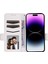 iPhone15 Pro Max Cüzdan Telefon Kabuğu Litchi Dokusu Ince-Fit Pu Deri Derme Stand Telefon Kapağı Strap-White (Yurt Dışından) 3