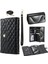 iPhone13 Pro Max 6.7 Inç Vaka 7 Kart Yuvaları Stand Telefon Kapağı El Strap-Black (Yurt Dışından) 1