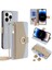 iPhone14 Pro Case Pu Deri+Tpu Zipper Cep Makyaj Aynası Telefon Koruyucu Mavi (Yurt Dışından) 1