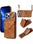 iPhone13 Pro Max Case Ring Tutucu Kickstand Crossbody Telefon Kapak-Kahverengi (Yurt Dışından) 1