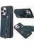 iPhone14 Pro Max Pu Deri Kapalı Tpu+Pc Kabuk Kart Yuvaları Litchi Doku Telefon Kickstand Cover-Blue (Yurt Dışından) 1