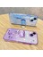 iPhone13 Için Cep Telefonu Kasası 6.1 Inç Yüzük Kickstand Çiçek Deseni Parıltılı Yumru Geçirmez Tpu Kapak-Mavi (Yurt Dışından) 2