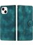 Hatlar iPhone13 Mini 5.4 Inç Anti-Fall Anti-Fall Stand Cüzdan Deri Telefon Kılıf Yeşili (Yurt Dışından) 1
