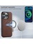 iPhone13 Pro 6.1 Inç Cep Telefonu Kılıfları Için Manyetik Pu Deri Kickstand Koruyucu Kabuk-Kahverengi (Yurt Dışından) 4