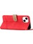iPhone15 Plus Için Plus Cilt Touch Hatları Baskılı Telefon Kılıfı Retro Pu Deri Cüzdan Kapağı Stand-Red ile (Yurt Dışından) 5