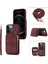 iPhone12 Pro Max Cep Telefon Kılıfı Strap Pu Deri+Tpu Kickstand Cover-Wine Red ile (Yurt Dışından) 1