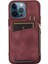 iPhone12 Pro Max Cep Telefon Kılıfı Strap Pu Deri+Tpu Kickstand Cover-Wine Red ile (Yurt Dışından) 5