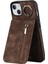 iPhone14 Plus Anti-Drop Telefon Kasası Rfıd Engelleme Cüzdan Retro Pu+Tpu Cep Telefonu Kickstand Cover-Brown (Yurt Dışından) 1