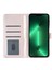 iPhone14 Plus Içinartı Işıltılı Pu Deri Kasa Folio Flip Cüzdan Standı Akıllı Telefon Kapak Gülü Altın (Yurt Dışından) 3