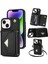 iPhone14 Plus Case Organ Kartı Çantası Için Iyi Korunmuş Pu Deri+Tpu Kabuğu Omuz Kayışı Black (Yurt Dışından) 1