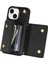 iPhone14 Plus Case Organ Kartı Çantası Için Iyi Korunmuş Pu Deri+Tpu Kabuğu Omuz Kayışı Black (Yurt Dışından) 4