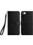 iPhone6/6s/7/8/se (2020)/SE (2022) Stand Cüzdan Kılıf Mikrofiber Deri Baskılı Telefon Kapak Black Için (Yurt Dışından) 1