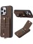 iPhone14 Pro Kickstand Case Card Yuvaları Için Litchi Doku Pu Derılı Kaplamalı Tpu+Pc Telefon Kapak-Khaki (Yurt Dışından) 1