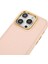 iPhone14 Pro Max Maksimum Kılıf Elektrokaplanmış Kamera Çerçevesi Deri+Tpu+Pc Telefon Kapak Pembe (Yurt Dışından) 2