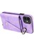 iPhone11 Kart Çantası Için Ring Kickstand Kapağı Litchi Doku Deri+Tpu Omuz Askılı Mor ile Telefon Kılıfı (Yurt Dışından) 2