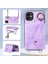iPhone11 Kart Çantası Için Ring Kickstand Kapağı Litchi Doku Deri+Tpu Omuz Askılı Mor ile Telefon Kılıfı (Yurt Dışından) 5