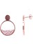 Zirkon Taşlı 925 Ayar Gümüş Rose Oval Kadın Küpe 1