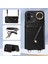 iPhoneIçin Telefon Kabuğu 12/12 Pro 6.1 Inç Yüzük Kickstand Litchi Doku Deri+Tpu Kart Çanta Kılıfı Omuz Kayışı Black (Yurt Dışından) 5