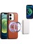 iPhone12/12 Pro Magnicy Telefon Kılıfı Cowhide Doku Pu Deri Arka Kapak Black-Brown (Yurt Dışından) 2