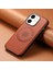 iPhone12/12 Pro Magnicy Telefon Kılıfı Cowhide Doku Pu Deri Arka Kapak Black-Brown (Yurt Dışından) 5