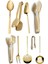 9 Parça Lüx Gold Çelik Şık Servis Sunum Seti, Pasta, Salata, Makarna Maşa, Kepçe Seti 1
