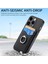 iPhone15 Pro Max Kart Tutucu Için Karbon Fiber Doku Pu Deri+Pc+Tpu Telefon Kılıf Yüzüğü Kickstand Cep Telefonu Kapak Black (Yurt Dışından) 5